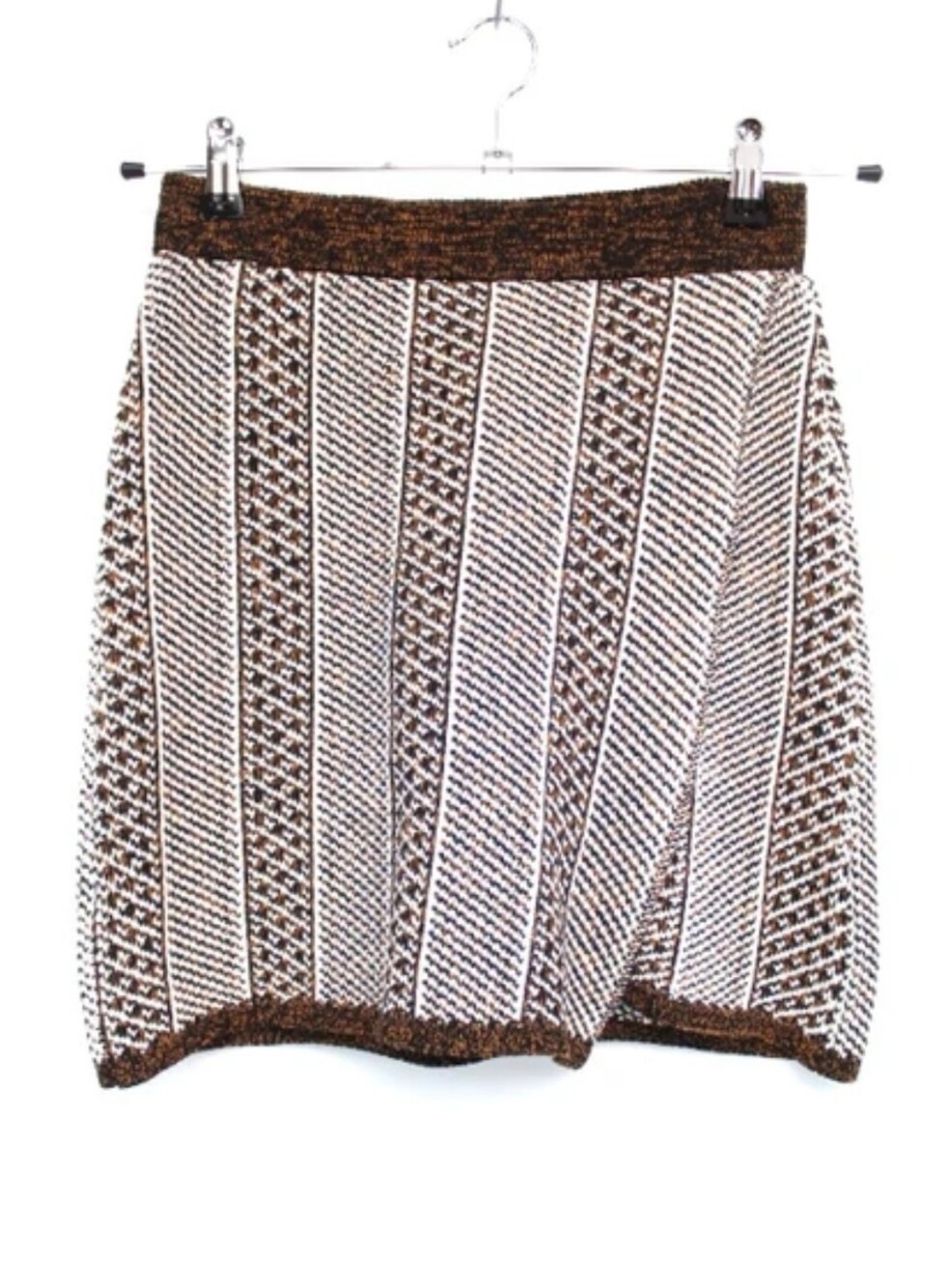 488-Mango Casual Black and Brown Marled Knit Sweater